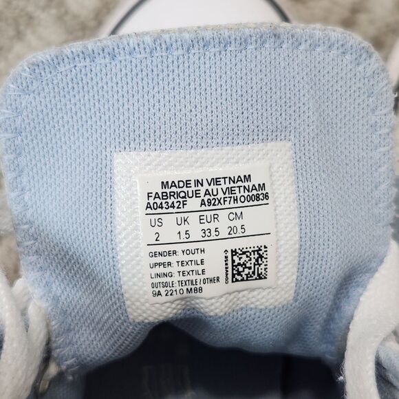 Converse Chuck Taylor All-Star high tops clouds size 2 youth - Picture 2 of 10